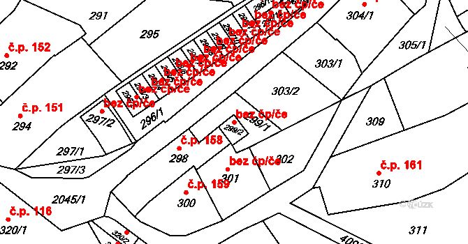 Semily 43516581 na parcele st. 299/2 v KÚ Semily, Katastrální mapa