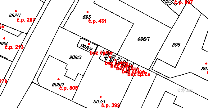 Studénka 44899581 na parcele st. 907/6 v KÚ Studénka nad Odrou, Katastrální mapa