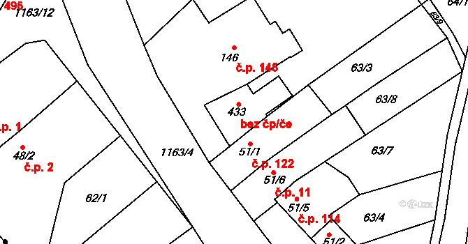 Chvalčov 47598581 na parcele st. 433 v KÚ Chvalčov, Katastrální mapa