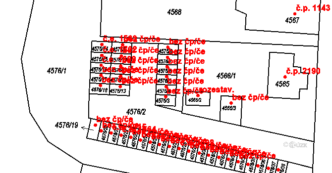 Česká Lípa 48796581 na parcele st. 4576/4 v KÚ Česká Lípa, Katastrální mapa