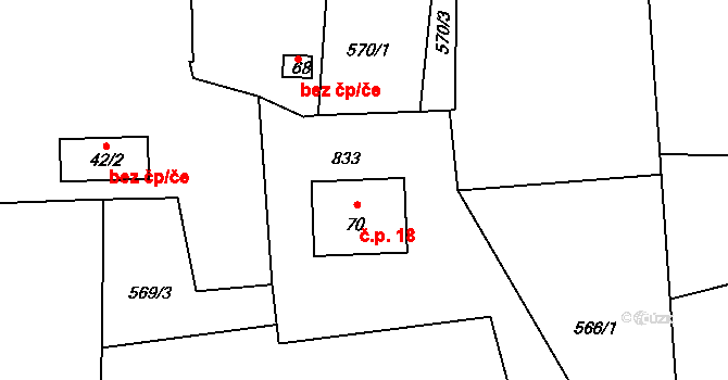 Smolov 18, Mrákov na parcele st. 70 v KÚ Smolov u Domažlic, Katastrální mapa