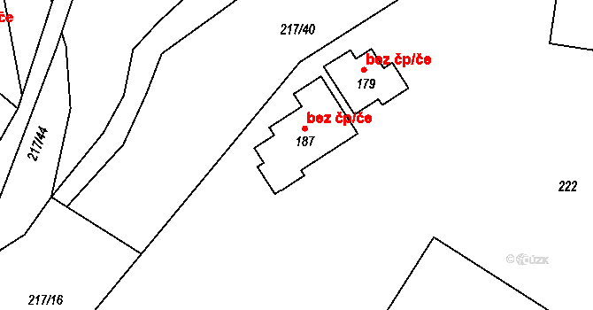 Sázava 43510582 na parcele st. 897 v KÚ Černé Budy, Katastrální mapa