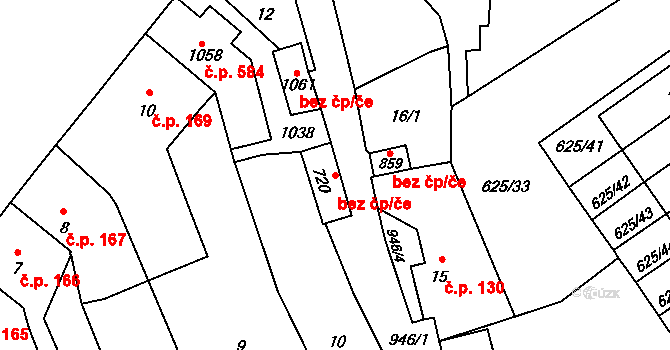 Borohrádek 43585582 na parcele st. 720 v KÚ Borohrádek, Katastrální mapa