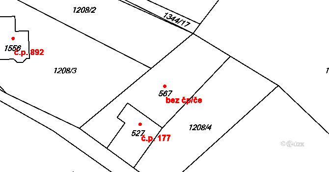 Třinec 46478582 na parcele st. 567 v KÚ Oldřichovice u Třince, Katastrální mapa