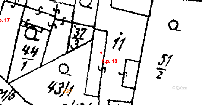 Březí 13, Žinkovy na parcele st. 11 v KÚ Březí u Žinkov, Katastrální mapa