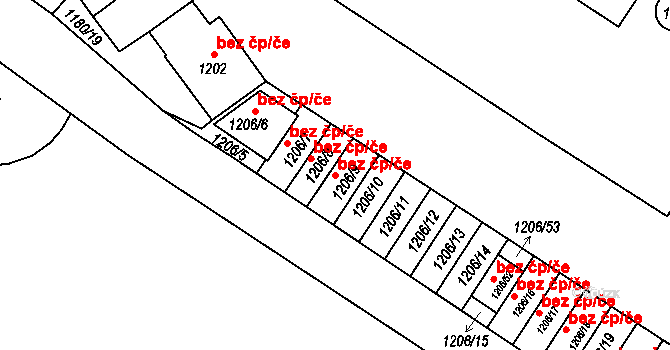 Klášterec nad Ohří 80475582 na parcele st. 1206/9 v KÚ Miřetice u Klášterce nad Ohří, Katastrální mapa