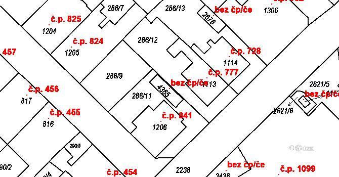 Čáslav 106009583 na parcele st. 4365 v KÚ Čáslav, Katastrální mapa