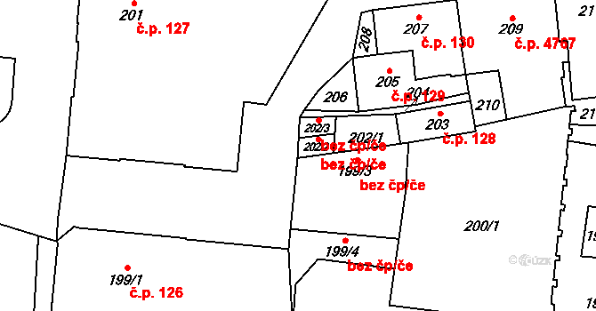 Jihlava 3178 na parcele st. 202/2 v KÚ Jihlava, Katastrální mapa