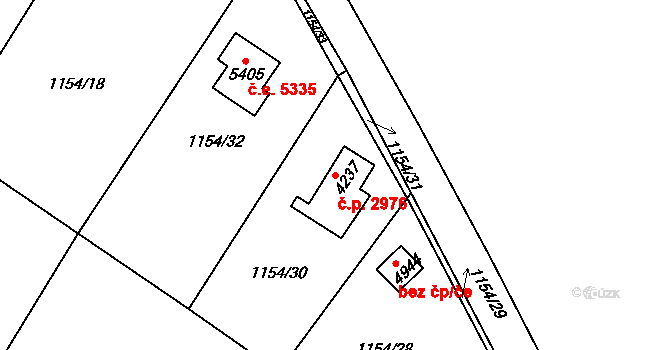 Dvůr Králové nad Labem 2976 na parcele st. 4237 v KÚ Dvůr Králové nad Labem, Katastrální mapa