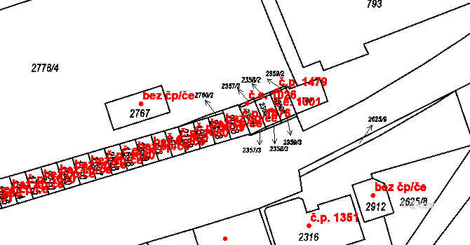 Lipník nad Bečvou I-Město 1476, Lipník nad Bečvou na parcele st. 2958 v KÚ Lipník nad Bečvou, Katastrální mapa