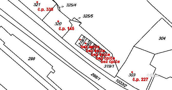 Loket 38520583 na parcele st. 319/2 v KÚ Loket, Katastrální mapa
