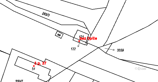 Králíky 43379583 na parcele st. 121 v KÚ Dolní Lipka, Katastrální mapa