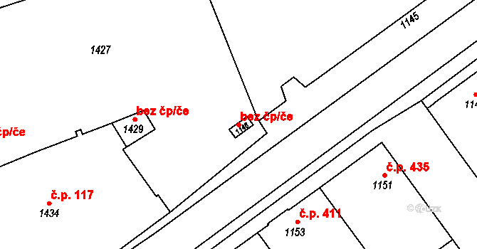 Troubky 43605583 na parcele st. 1146 v KÚ Troubky nad Bečvou, Katastrální mapa