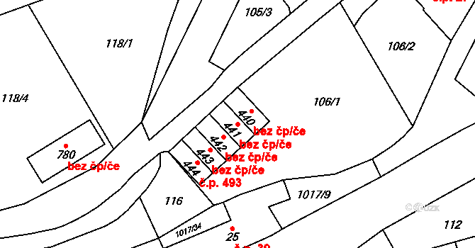Police nad Metují 46504583 na parcele st. 441 v KÚ Velká Ledhuje, Katastrální mapa