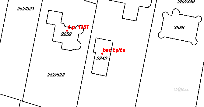 Rosice 49154583 na parcele st. 2242 v KÚ Rosice u Brna, Katastrální mapa