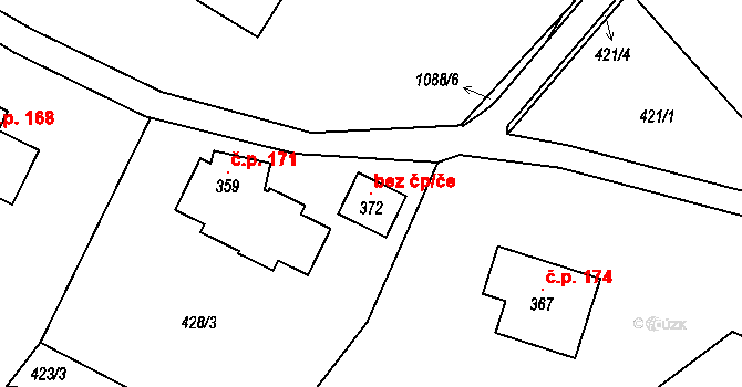 Ústí nad Orlicí 105700584 na parcele st. 372 v KÚ Knapovec, Katastrální mapa