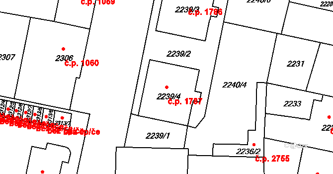 České Budějovice 5 1787, České Budějovice na parcele st. 2239/4 v KÚ České Budějovice 5, Katastrální mapa