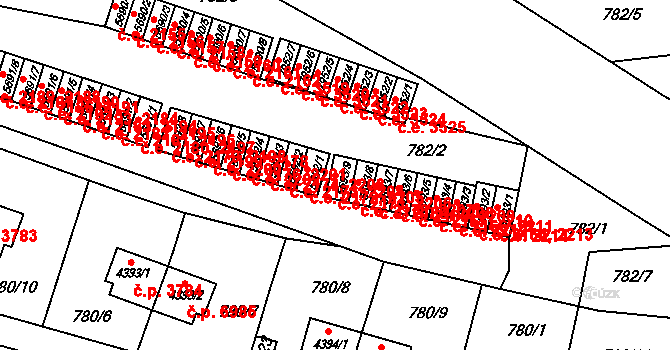 Zlín 2171,2206 na parcele st. 5693/9 v KÚ Zlín, Katastrální mapa