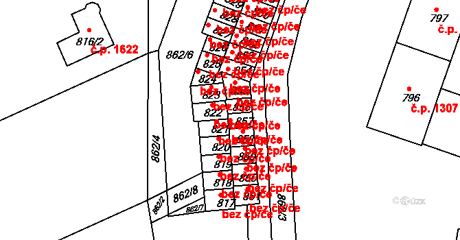 Příbor 44875584 na parcele st. 857 v KÚ Příbor, Katastrální mapa