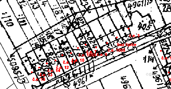 Pasohlávky 7 na parcele st. 824 v KÚ Pasohlávky, Katastrální mapa