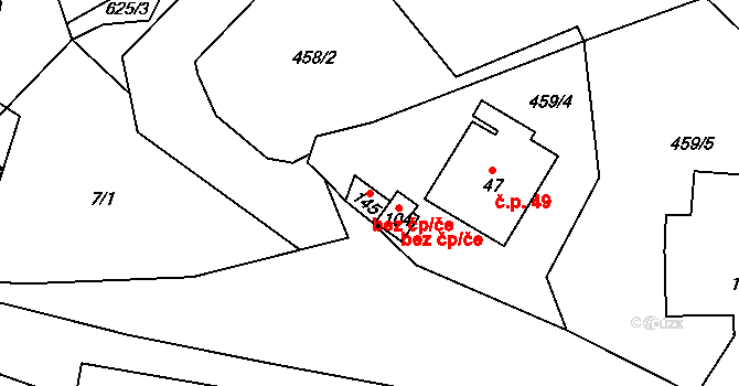 Rájec-Jestřebí 95744584 na parcele st. 145 v KÚ Holešín, Katastrální mapa
