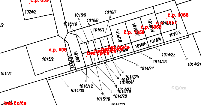 Planá nad Lužnicí 115538585 na parcele st. 1016/18 v KÚ Planá nad Lužnicí, Katastrální mapa