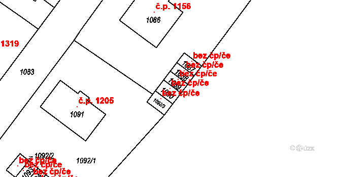 Duchcov 39121585 na parcele st. 1090 v KÚ Duchcov, Katastrální mapa