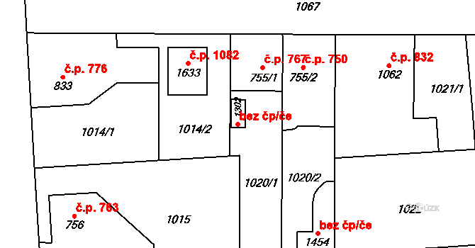 Pardubice 40422585 na parcele st. 1302 v KÚ Svítkov, Katastrální mapa