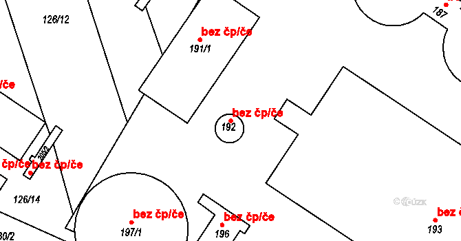 Holešov 43147585 na parcele st. 192 v KÚ Količín, Katastrální mapa