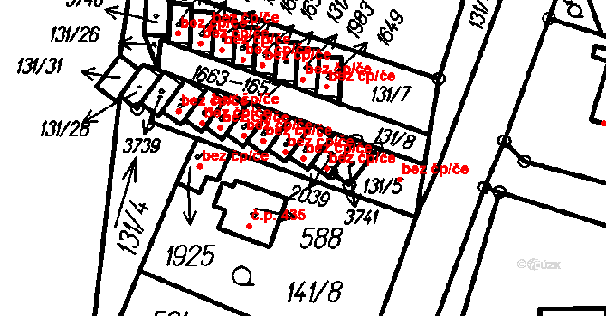 Čeladná 46619585 na parcele st. 1657 v KÚ Čeladná, Katastrální mapa