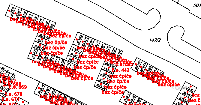 Tachov 50026585 na parcele st. 203/29 v KÚ Tachov, Katastrální mapa