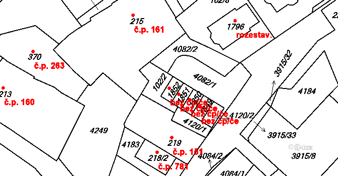 Stod 83521585 na parcele st. 1852 v KÚ Stod, Katastrální mapa