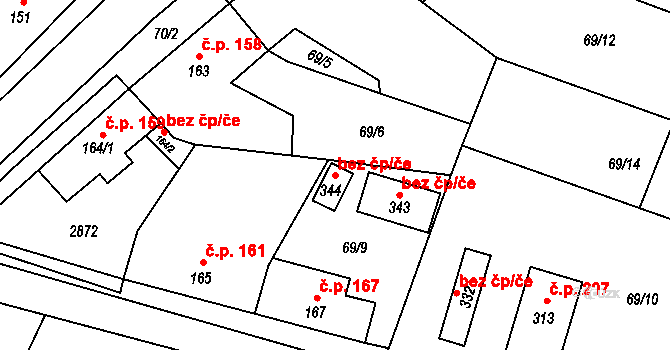 Plavsko 104015586 na parcele st. 344 v KÚ Plavsko, Katastrální mapa