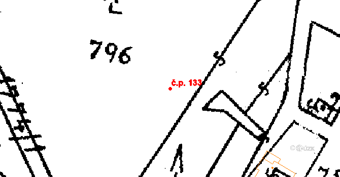 Hojsova Stráž 133, Železná Ruda na parcele st. 122 v KÚ Hojsova Stráž, Katastrální mapa