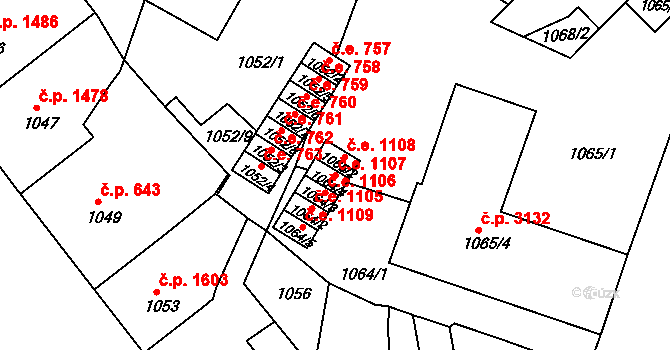 Ústí nad Labem-centrum 1107, Ústí nad Labem na parcele st. 1064/4 v KÚ Ústí nad Labem, Katastrální mapa