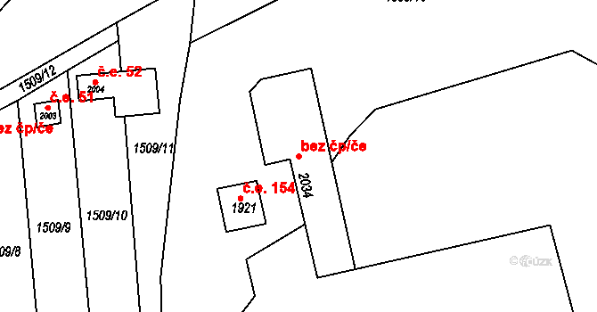 Tišnov 46072586 na parcele st. 2034 v KÚ Tišnov, Katastrální mapa