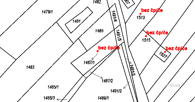 Čejč 47148586 na parcele st. 1487/1 v KÚ Čejč, Katastrální mapa