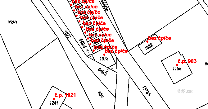 Úpice 47918586 na parcele st. 1973 v KÚ Úpice, Katastrální mapa