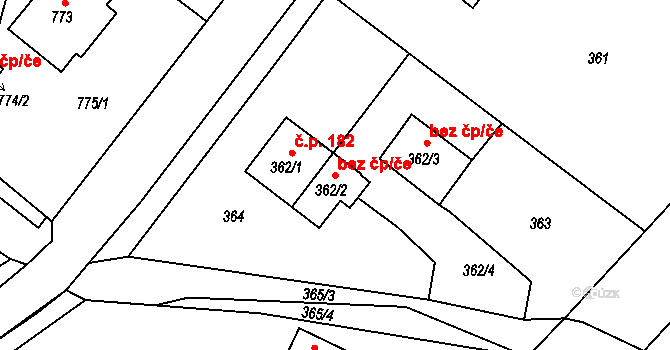 Vikýřovice 48433586 na parcele st. 362/2 v KÚ Vikýřovice, Katastrální mapa