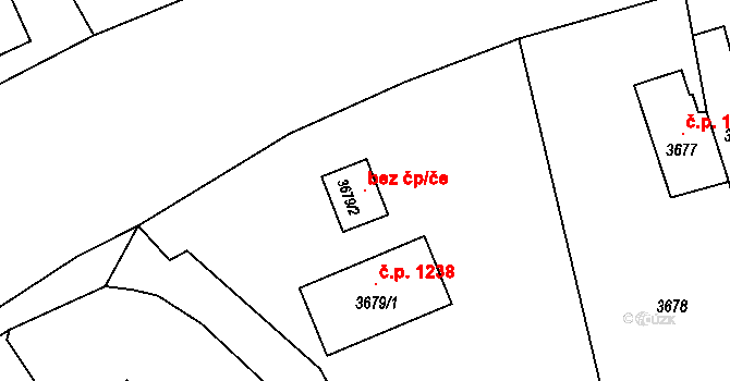 Krnov 107125587 na parcele st. 3679/2 v KÚ Krnov-Horní Předměstí, Katastrální mapa