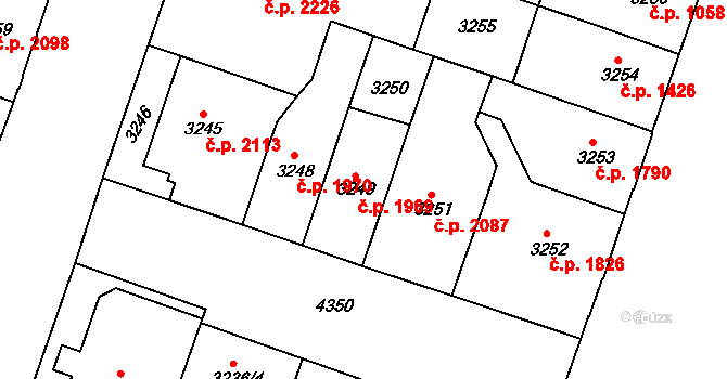 Teplice 1969 na parcele st. 3249 v KÚ Teplice, Katastrální mapa