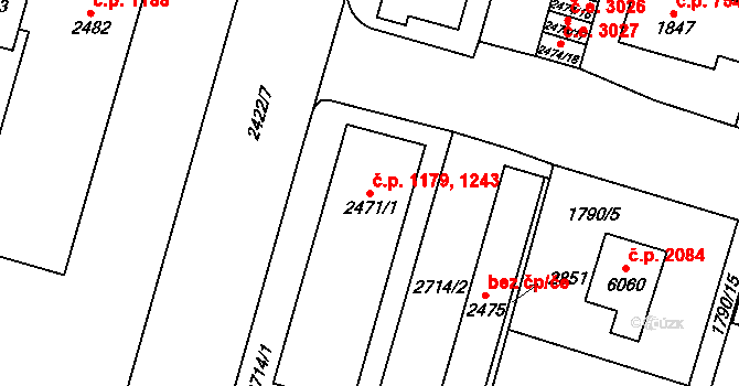 Cheb 1179,1243 na parcele st. 2471/1 v KÚ Cheb, Katastrální mapa
