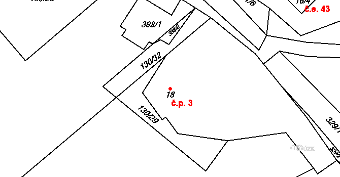 Načetín 3, Kalek na parcele st. 18 v KÚ Načetín u Kalku, Katastrální mapa