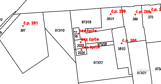 Mariánské Lázně 38791587 na parcele st. 2023 v KÚ Úšovice, Katastrální mapa
