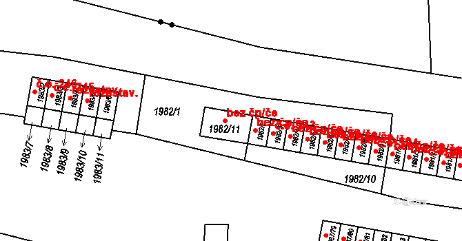Nýřany 41434587 na parcele st. 1982/11 v KÚ Nýřany, Katastrální mapa