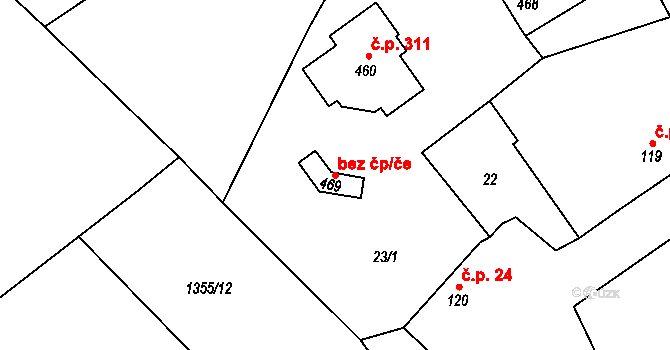 Tymákov 41567587 na parcele st. 469 v KÚ Tymákov, Katastrální mapa