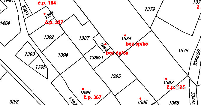 Nivnice 42713587 na parcele st. 1386/1 v KÚ Nivnice, Katastrální mapa
