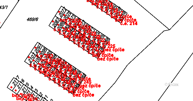 Slaný 42736587 na parcele st. 2078 v KÚ Slaný, Katastrální mapa