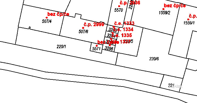 Žatec 48748587 na parcele st. 5571 v KÚ Žatec, Katastrální mapa