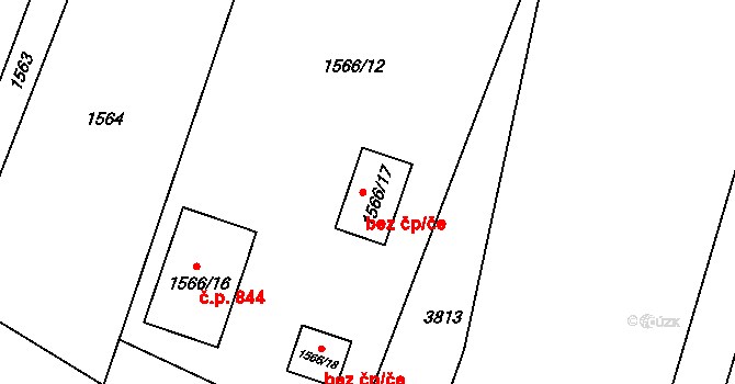 Suchdol nad Lužnicí 52097587 na parcele st. 1566/17 v KÚ Suchdol nad Lužnicí, Katastrální mapa